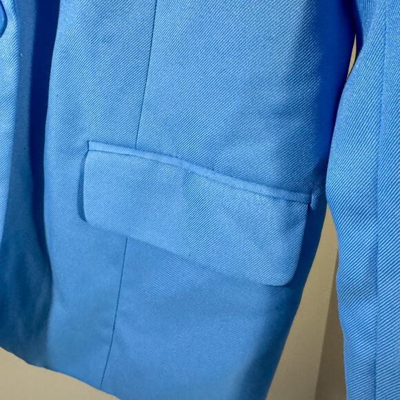 80s/90s Blair Cornflower Blue Blazer Jacket | Barbiecore Bright Blue One Button - Picture 4 of 4